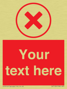 Custom red background, red cross in circle sign